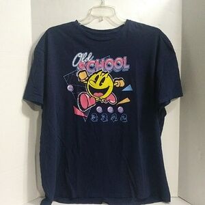 Old School Pac-Man Navy Blue Men's Graphic T-Shirt *EUC*